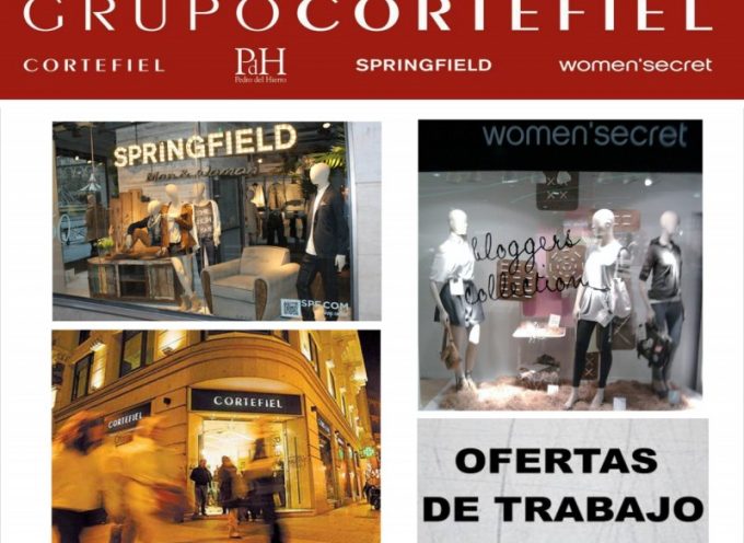 Cortefiel busca personal para la campaña de Navidad en toda España. Ofertas de trabajo