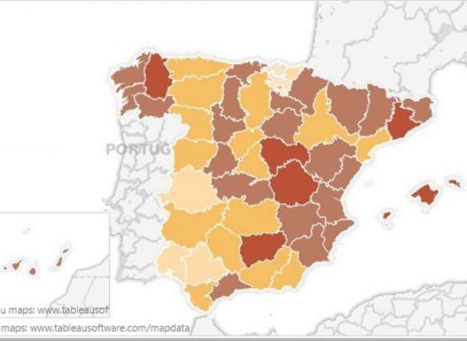 ¿En qué partes de España han mejorado más los datos del paro en los dos últimos años?