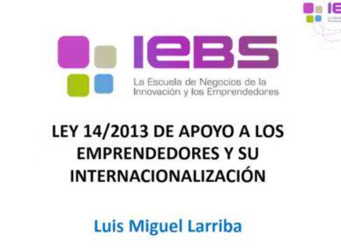La Ley de Emprendedores y su internacionalización. Recurso en Webinar.