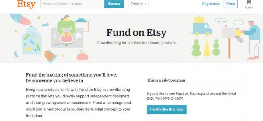 Etsy lanza un programa piloto de crowdfunding