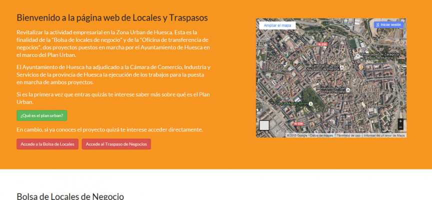 Estrenan en Huesca una web para facilitar locales y la transmisión de negocios
