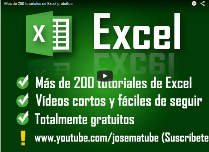 Mas de 200 tutoriales de Excel gratuitos