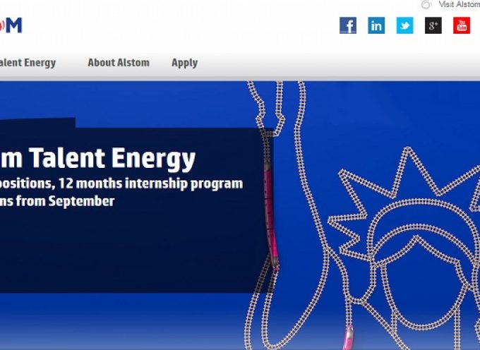 El programa Alstom Talent Energy ofrece formación y prácticas a recién titulados. Plazo: 10/10/2016
