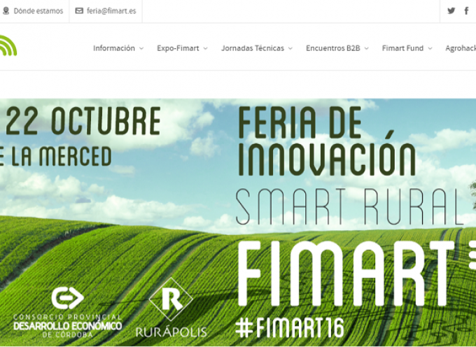 Feria de Innovación Smart Rural. Córdoba 20, 21 y 22 Octubre. #FIMART16