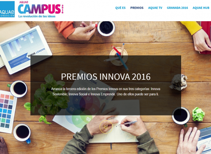 Premio Innova al emprendimiento y la innovación de la Fundación Aquae. Plazo 30/09/2016