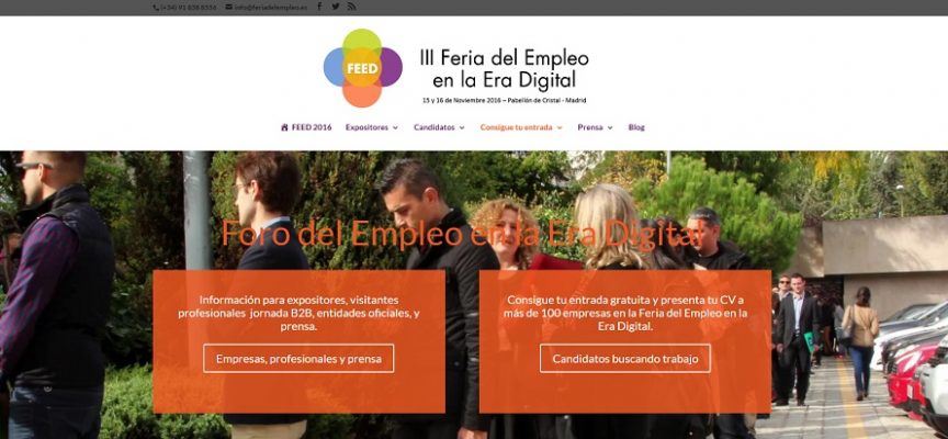 Más de 200 Empresas buscan talento en el III Foro del Empleo en la Era Digital. Madrid 15 y 16 de Noviembre 2016