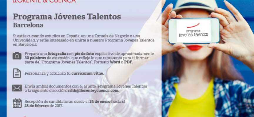 Nueva edición del ‘Programa Jóvenes Talentos’ en Barcelona – Plazo 28/02/2017