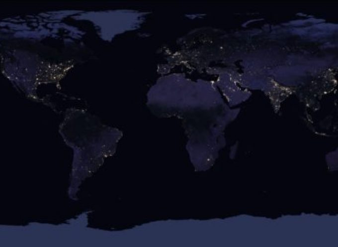 Mapa nocturno de la Tierra 2016