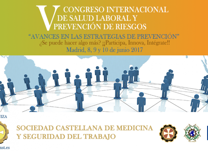 8, 9 y 10 junio: V Congreso Internacional De Salud Laboral y Prevención De Riesgos
