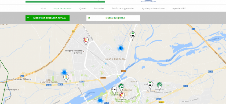 Nuevo Mapa Integral de Recursos para la Empresa y el Empleo en Extremadura