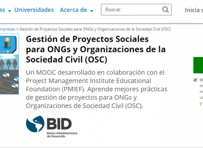 Curso Online Gratis Sobre Gestión De Proyectos Sociales Para ONGs