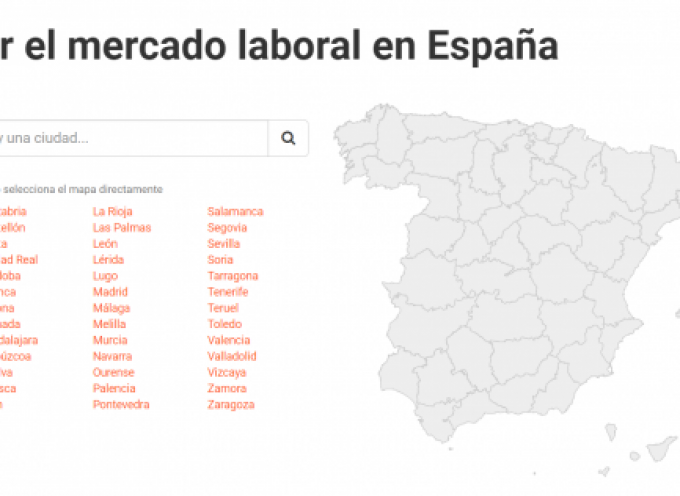 Web que “Explora el mercado laboral en España”. Zonas con más trabajo, empresas que más contratan