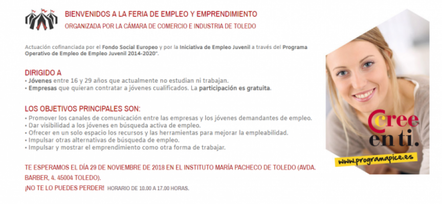 Próxima Feria de Empleo y Emprendimiento en Toledo – 29/11/2019