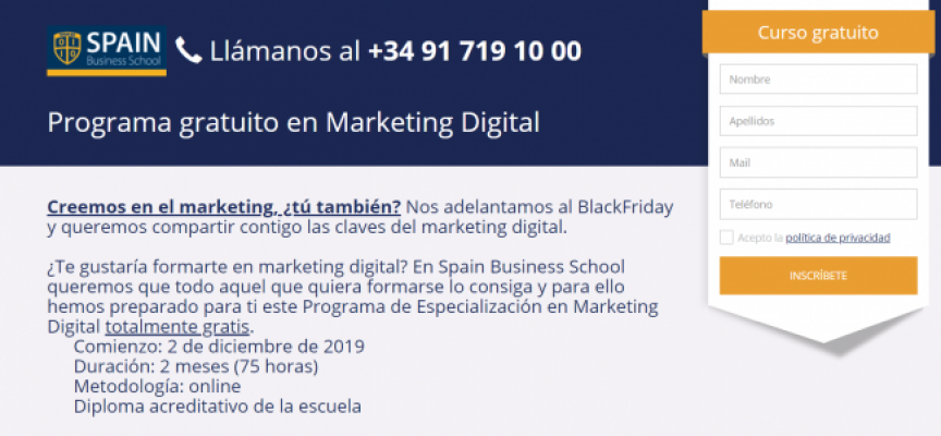 Programa Gratuito de Especialización en Marketing Digital