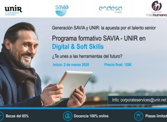 Generación Savia y UNIR anuncian un programa formativo para la empleabilidad de mayores de 50 años