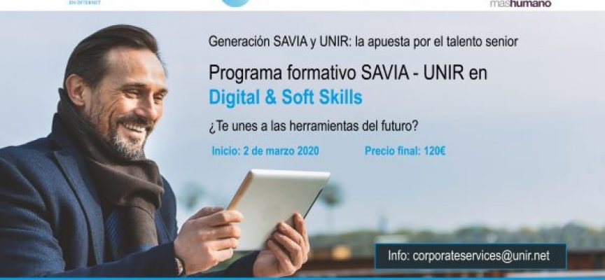 Generación Savia y UNIR anuncian un programa formativo para la empleabilidad de mayores de 50 años
