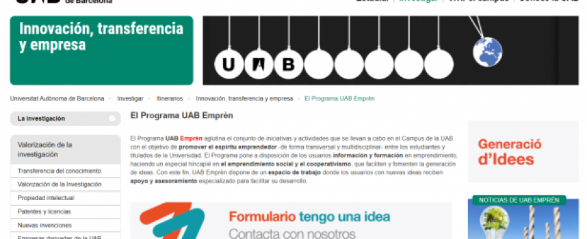Startup Lab UAB, concurso de proyectos emprendedores de carácter social y sostenible | Plazo 14 de febrero