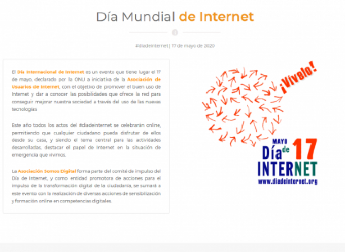 Actividades programadas por el Día Mundial de Internet por parte de la Asociación Somos Digital