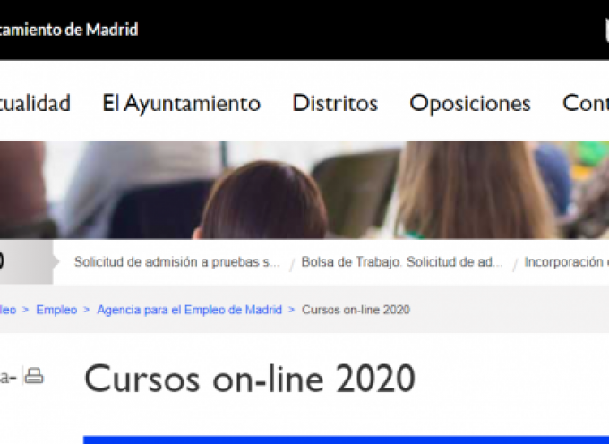 Más de 200 nuevos cursos online del Ayuntamiento de Madrid. Abierta inscripción