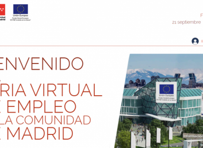 Nueva Feria Virtual de Empleo de la Comunidad de Madrid | del 21 al 27 de septiembre