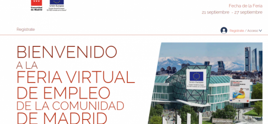 Nueva Feria Virtual de Empleo de la Comunidad de Madrid | del 21 al 27 de septiembre