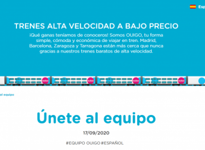 OUIGO creará 1.250 empleos en España con sus trenes low cost de alta velocidad