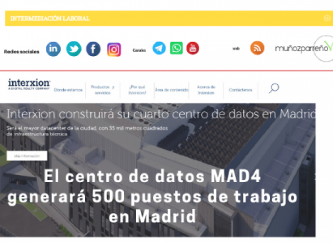 El centro de datos MAD4 generará 500 puestos de trabajo en Madrid