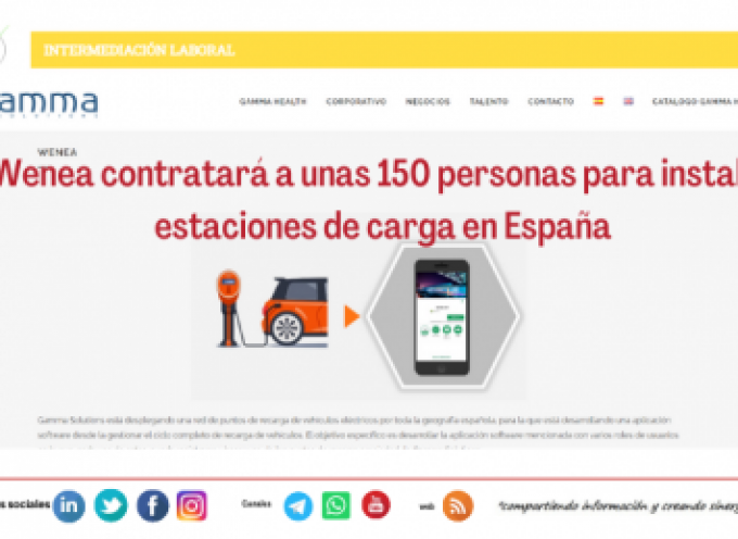Wenea contratará a unas 150 personas para instalar estaciones de carga en España