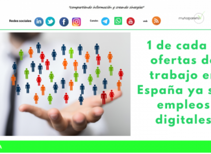 1 de cada 2 ofertas de trabajo en España ya son empleos digitales