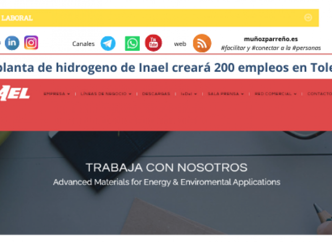 La planta de hidrogeno de Inael creará 200 empleos en Toledo
