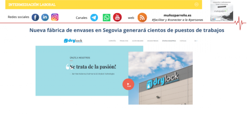 Nueva fábrica de envases en Segovia generará cientos de puestos de trabajos