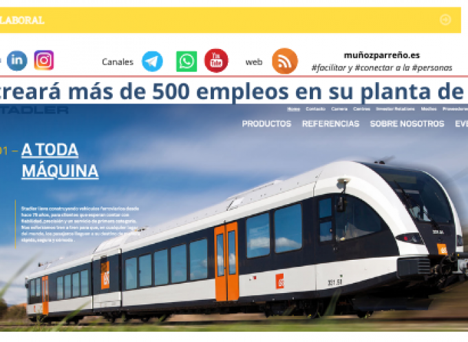 Stadler creará más de 500 empleos en su planta de Valencia