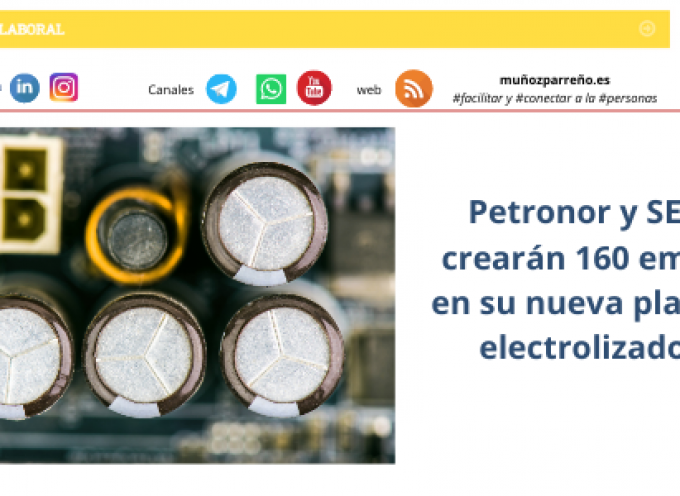 Petronor y SENER crearán 160 empleos en su nueva planta de electrolizadores