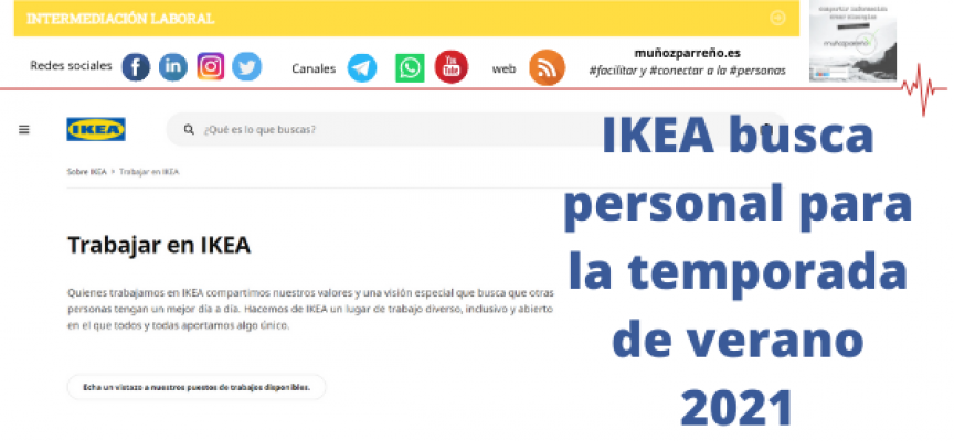 IKEA busca personal para la temporada de verano 2021