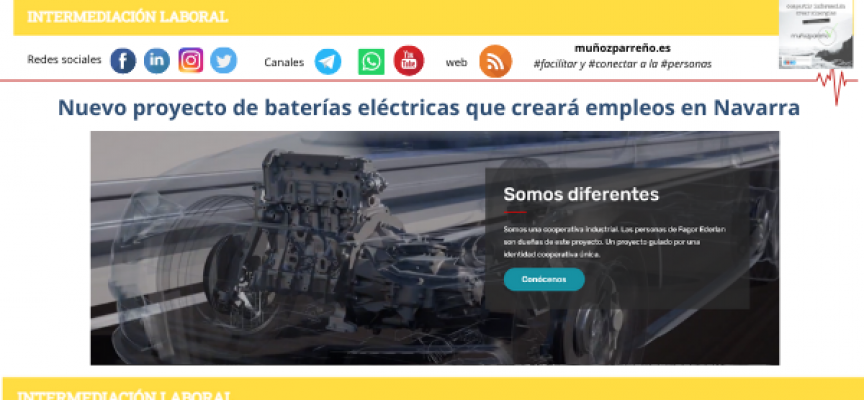Nuevo proyecto de baterías eléctricas que creará empleos en Navarra