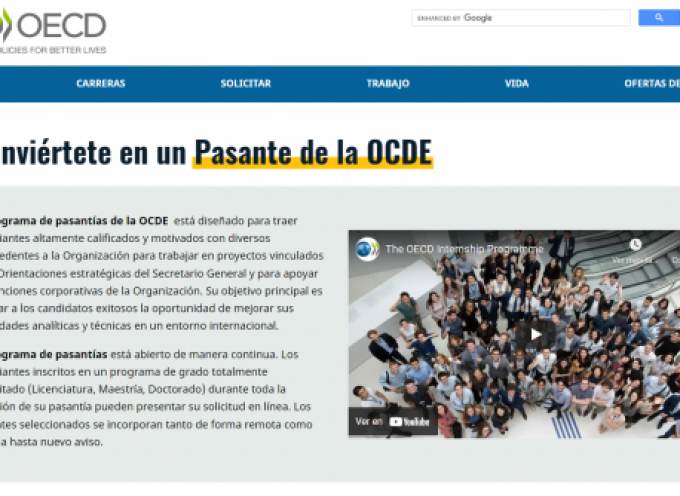 Programa para realizar 500 prácticas en la OCDE | Plazo 28/02/2022