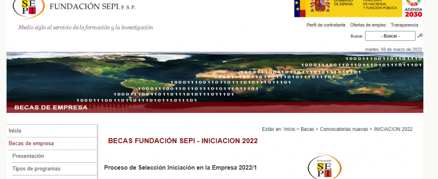Nuevas becas de 885 euros del Programa de Iniciación en la Empresa 2022 / plazo 14 de marzo