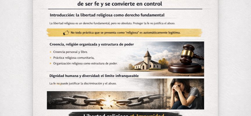 Libertad religiosa y sus límites: cuando la creencia deja de ser fe y se convierte en control
