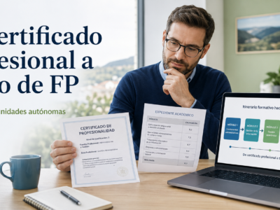¿Tienes un certificado profesional? Guía completa para convalidar módulos y avanzar hacia un título de FP